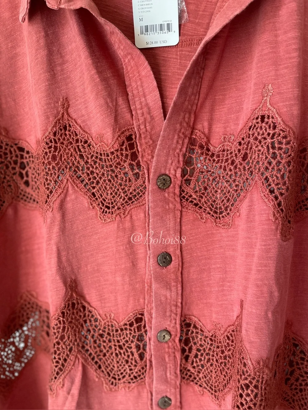 NWT Free People We The Free Luca Tee Button Down Top